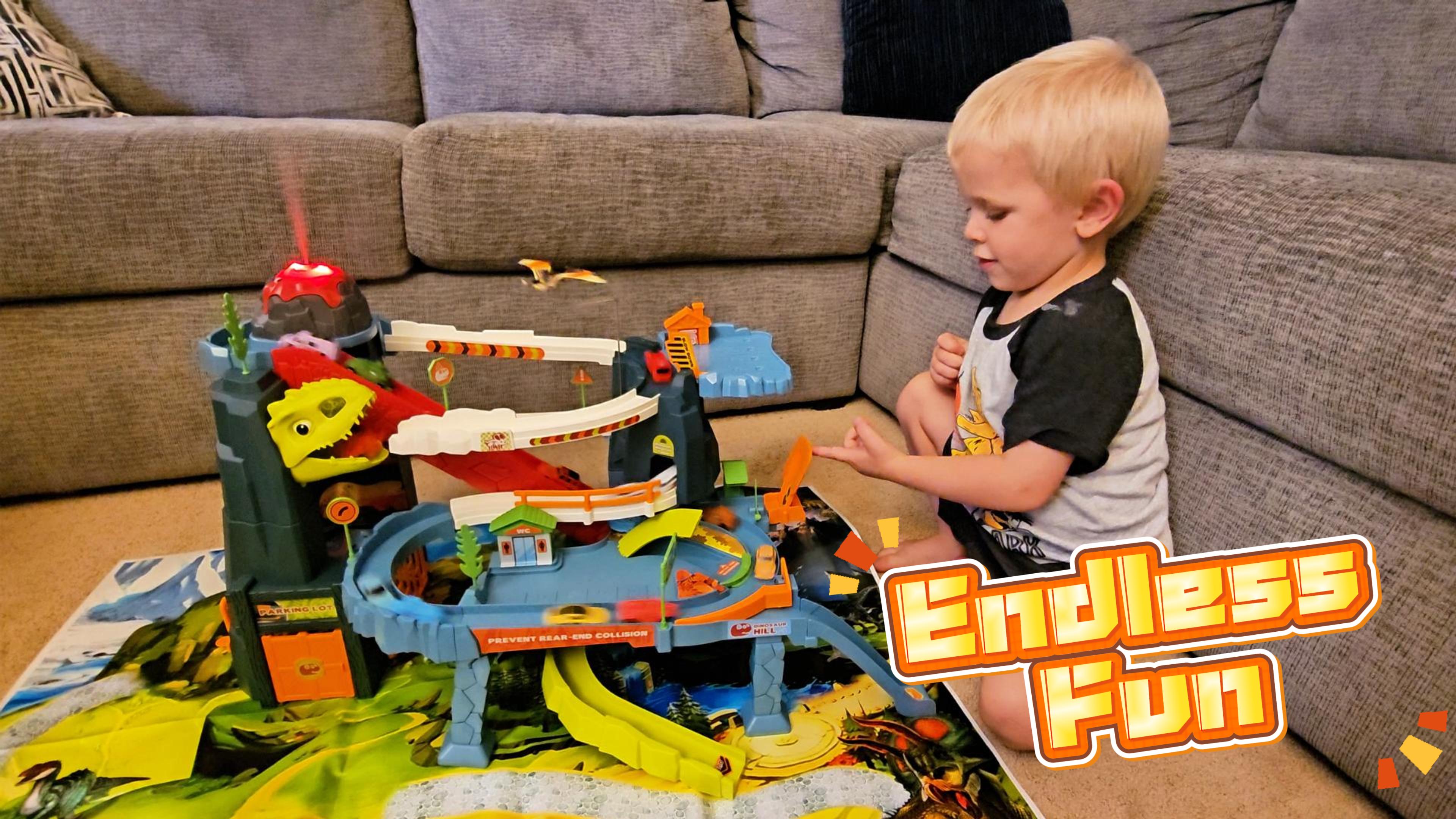 Amazon.com: Juqic Children's Toy Car Ramp Track Dinosaur Spray